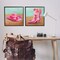 Stupell Industries Pink Theme Cowgirl Fashion 2pc Framed Giclee Wall Art Set Design by Grace Popp